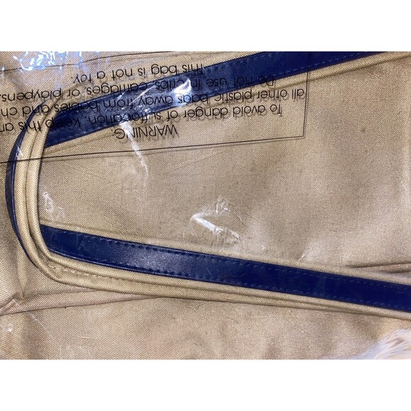 Vintage 1986 Avon All Around Tote Canvas Blue & Beige 16” X 13” SEALED! - Picture 4 of 5